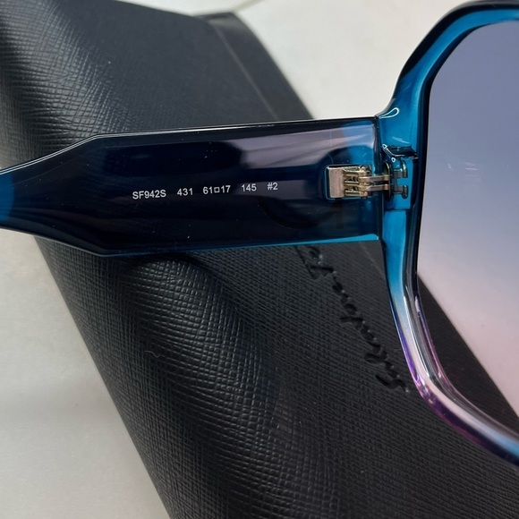 Salvatore Ferragamo Women’s SF942S Blue Antique Rose/Blue Gradient Sunglasses - Picture 11 of 11